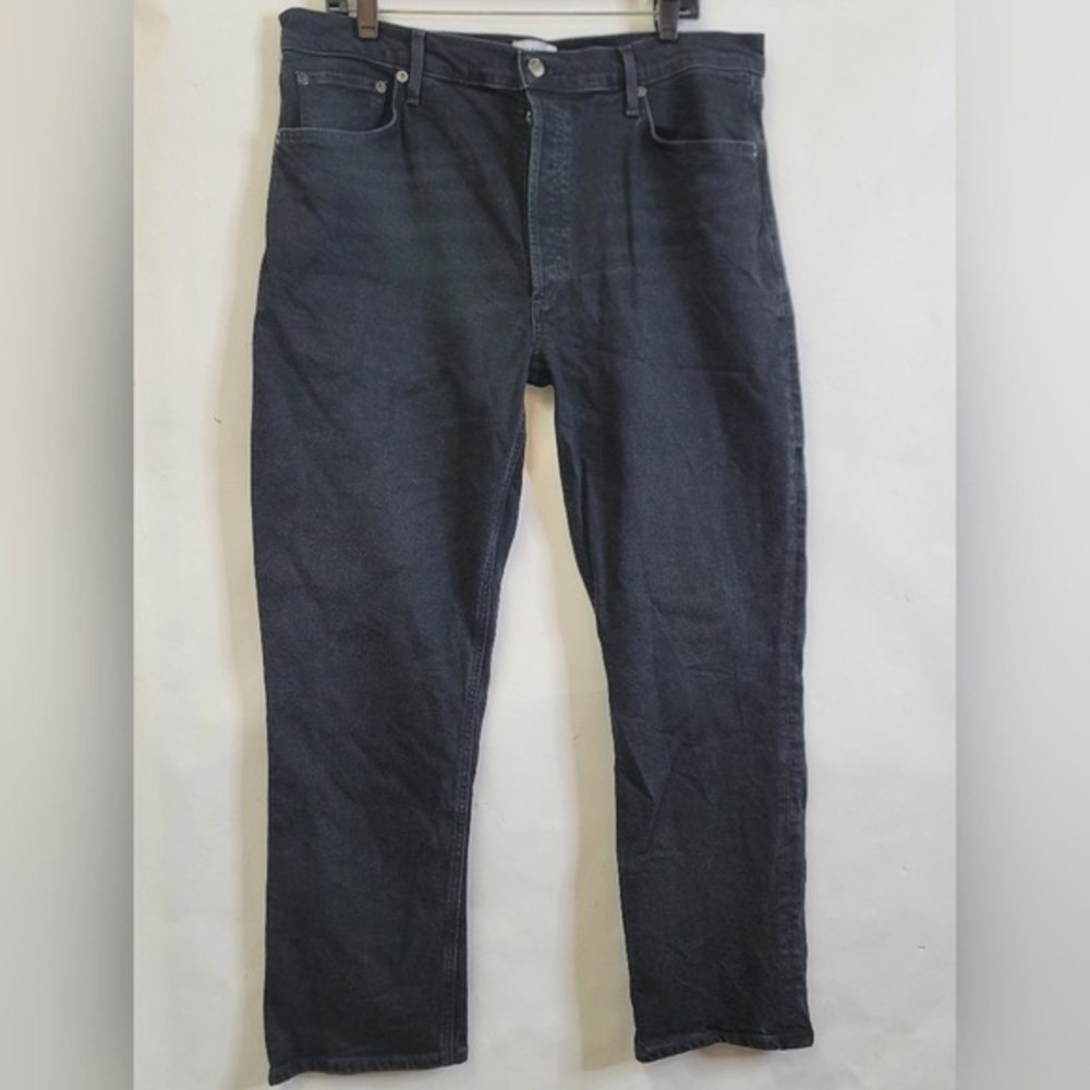 AGOLDE Riley Long high-rise jeans black